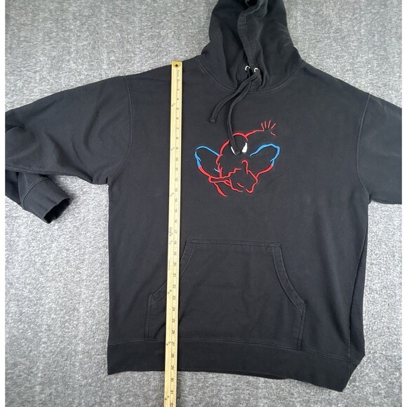 Marvel Spiderman Hoodie Mens 2XL Black Universal Studios Streetwear Y2K XXL - Picture 8 of 8